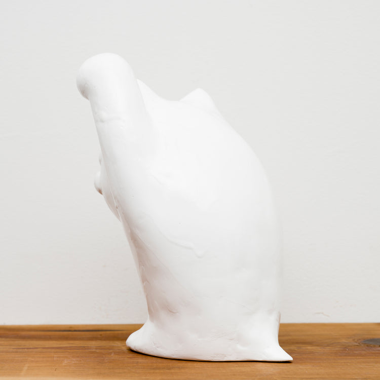 白招き猫様立像