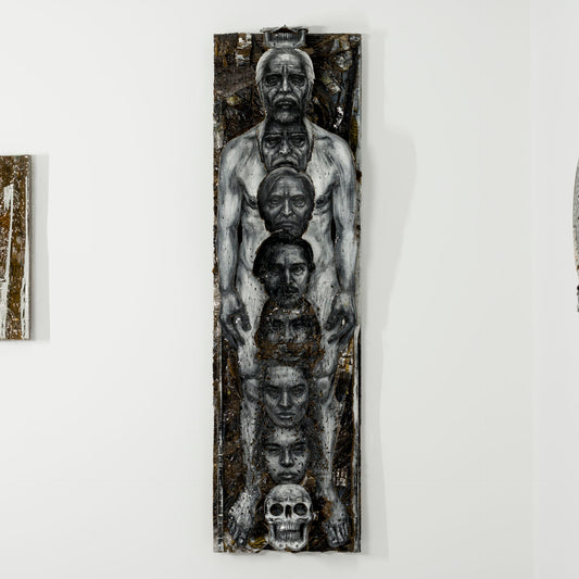 Life -self-portrait at 80 years old- (#Begins with death#End with death #Layered time#Turning point)