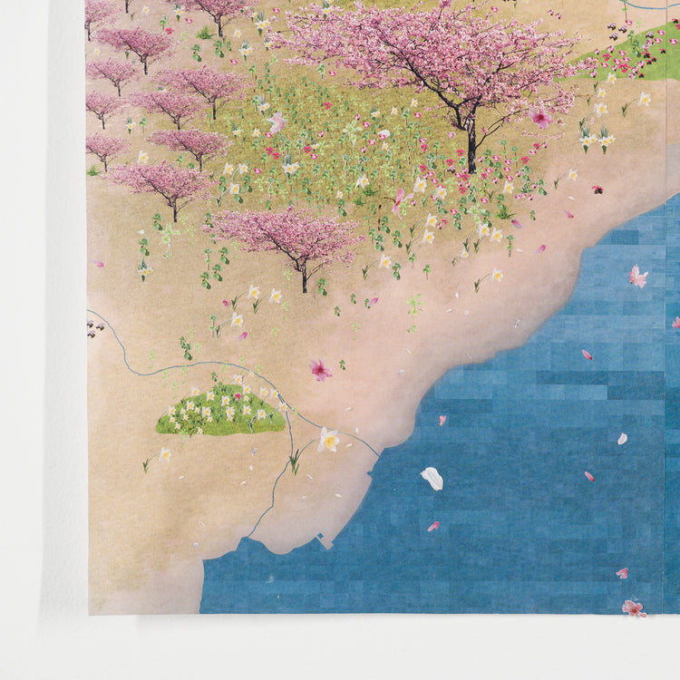 春の海辺