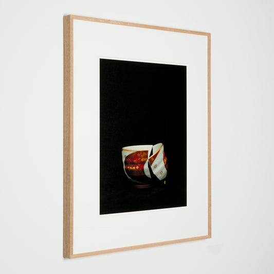 Gold Brocade Flower Arabesque Design Tea Bowl