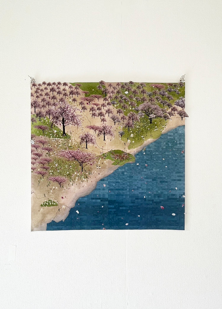 春の海辺