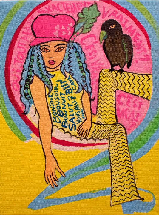 She is most talkative girl in Paris(Canvas Print)