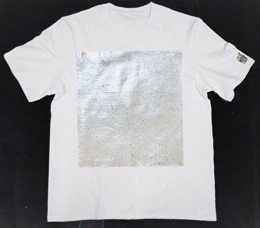 【受注販売】シルバー箔プリント+ワッペンTシャツ