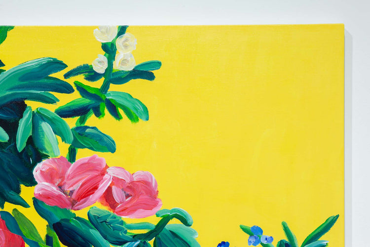 yellow back slipped flower pots