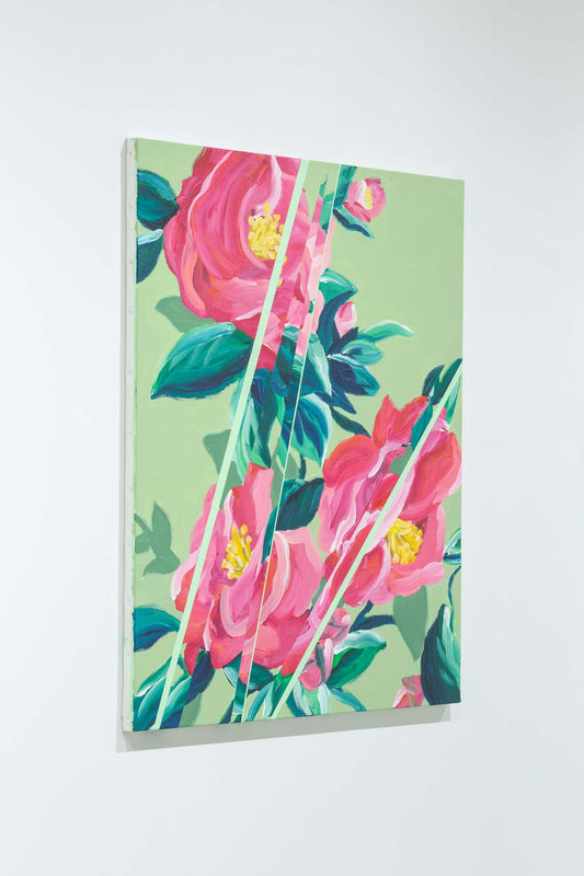 slipped green back camellia