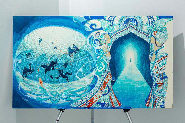 The sketch for blue sanctuary