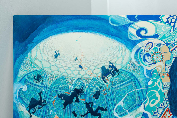 The sketch for blue sanctuary