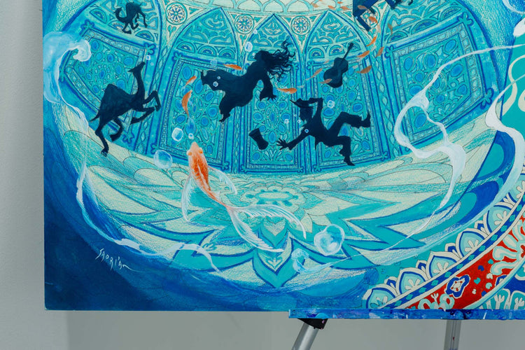 The sketch for blue sanctuary