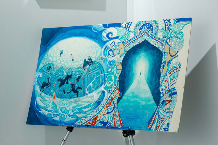 The sketch for blue sanctuary