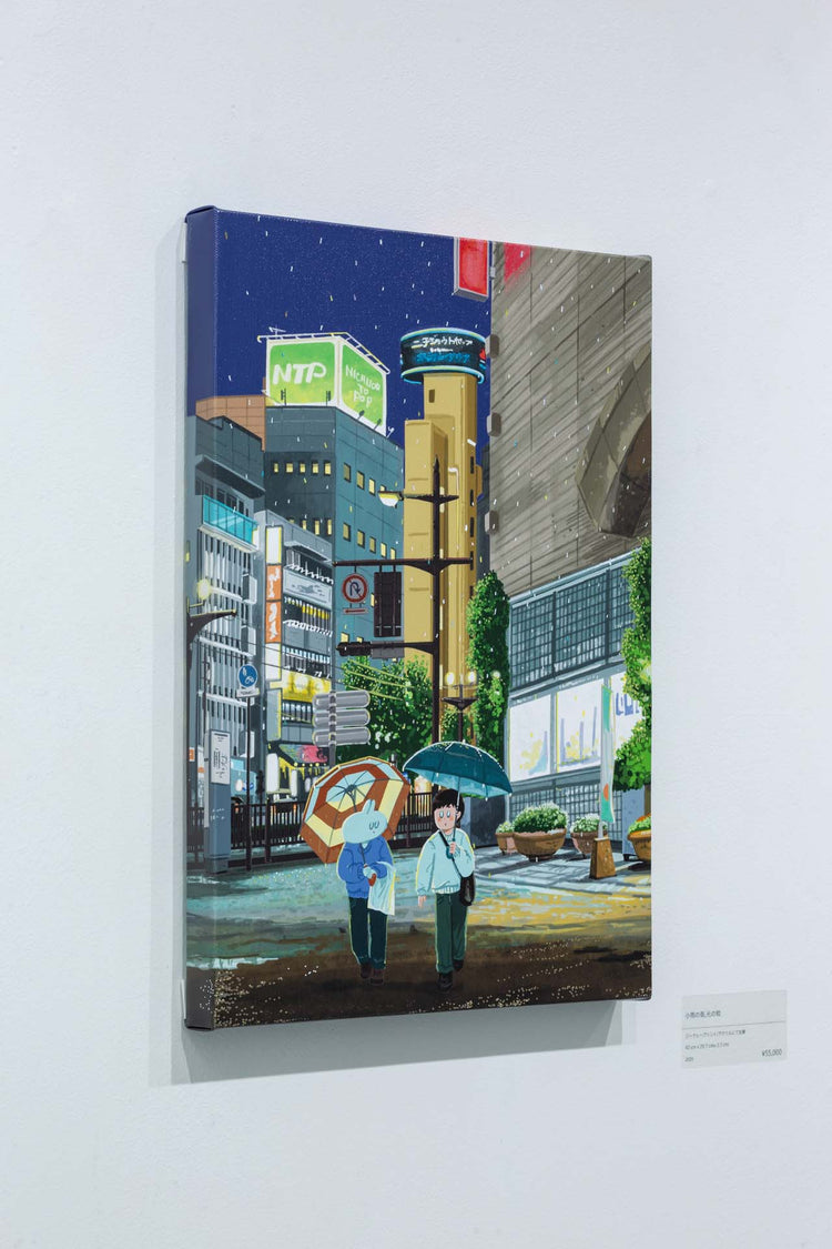 小雨の街,光の粒