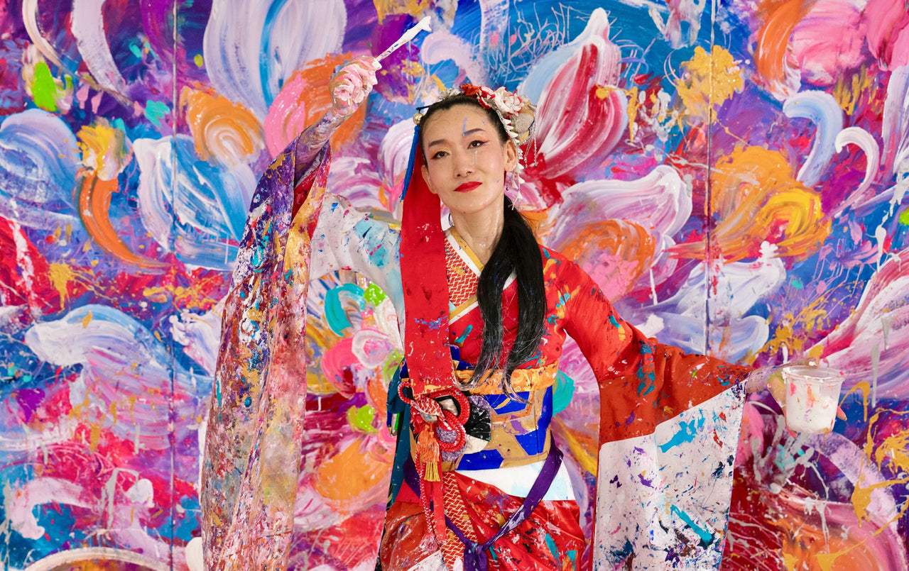 アメリカ・NYCのNIPPON Galleryで行われた個展 「 Self Love For World Peace 」での様子(Photo : Jake Price)
