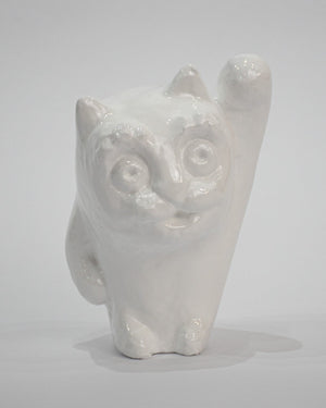 Super White Lucky Cats Statue
