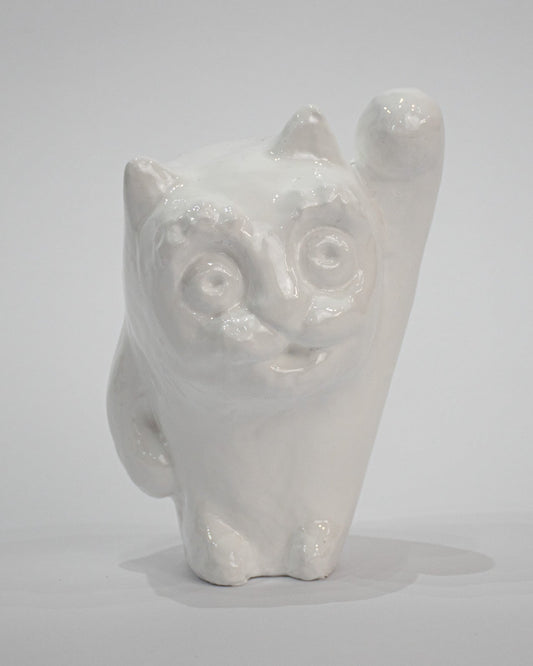 Super White Lucky Cats Statue