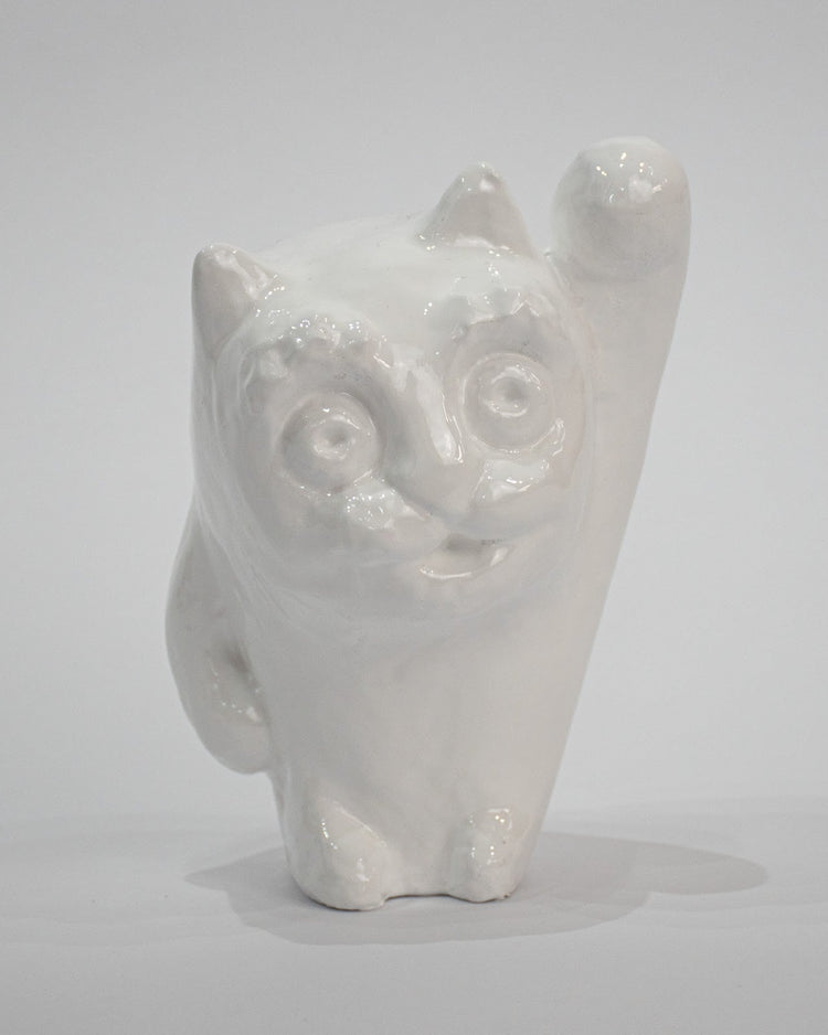Super White Lucky Cats Statue