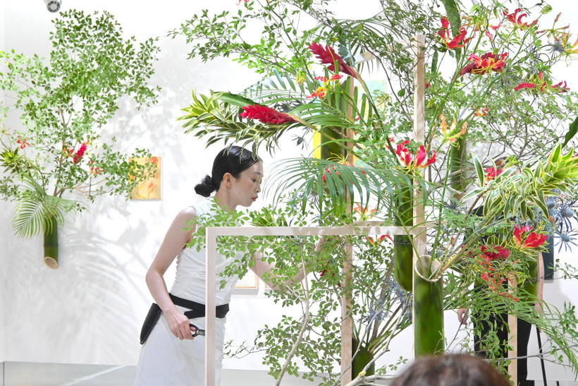 【開催レポート】杉山歩 個展「Breatheborn」いけばなライブパフォーマンス＆トークイベント
