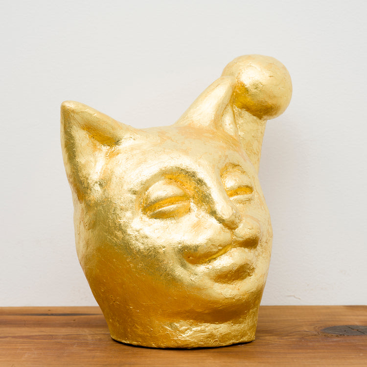 Super Golden Maneki Neko Head Statue