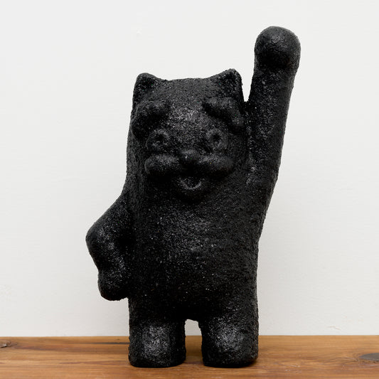 Black cat statue