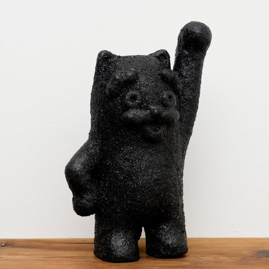 Black cat statue