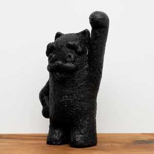 Black cat statue