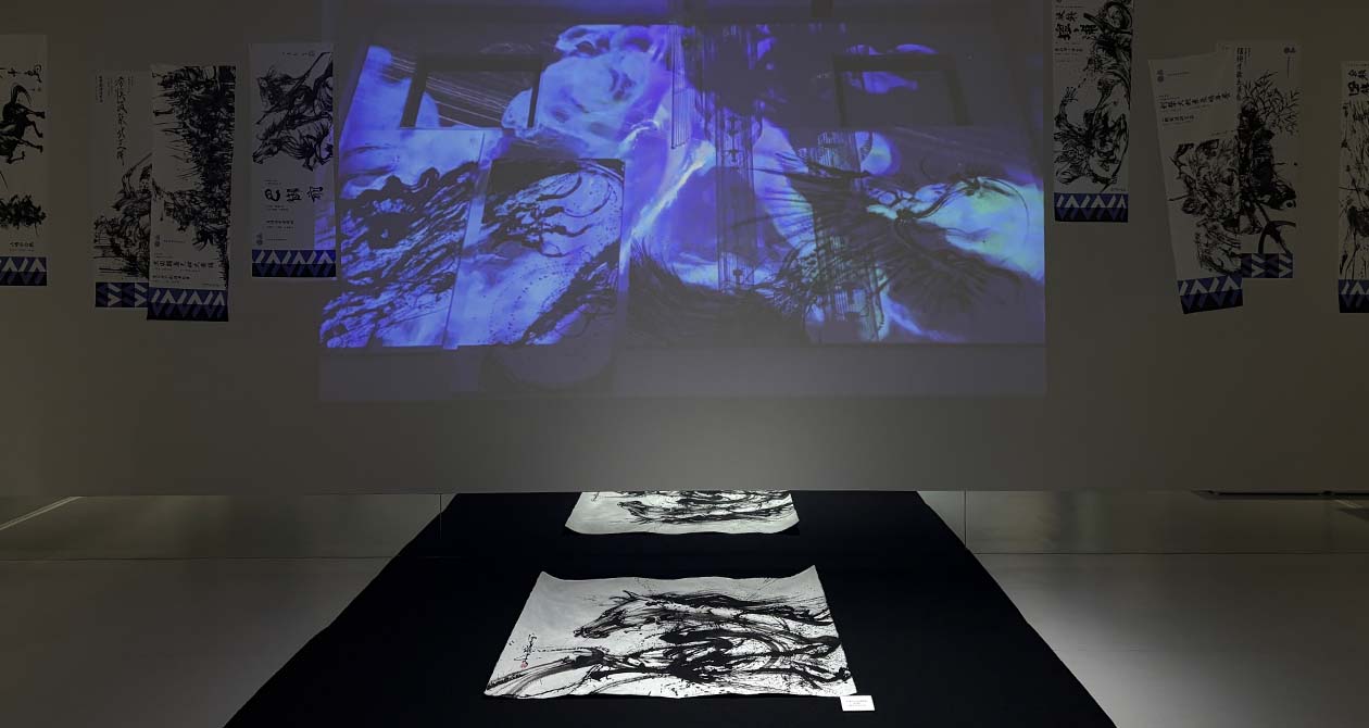 ライブペイント完成作品展示の様子