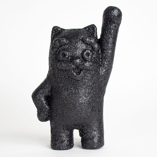 Black cat statue