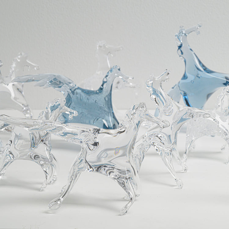Horse (blue), Horse (clear)