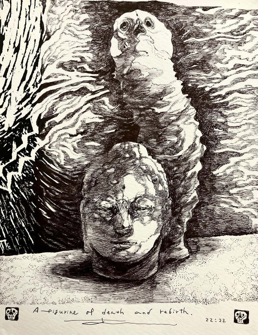 A figurine of drath and rebirth