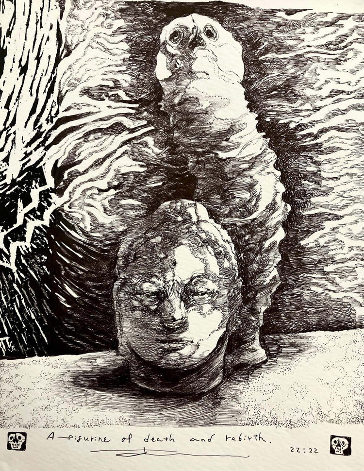 A figurine of drath and rebirth