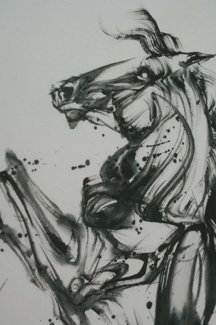 【受注生産】「西元祐貴 干支墨絵・午(うま)」