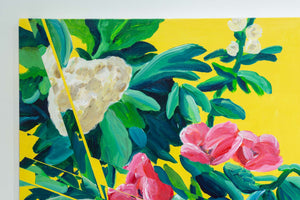 yellow back slipped flower pots