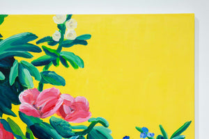 yellow back slipped flower pots