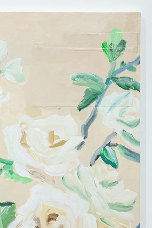 beige back flowers patchwork