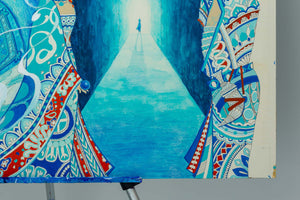 The sketch for blue sanctuary