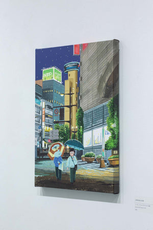 小雨の街,光の粒