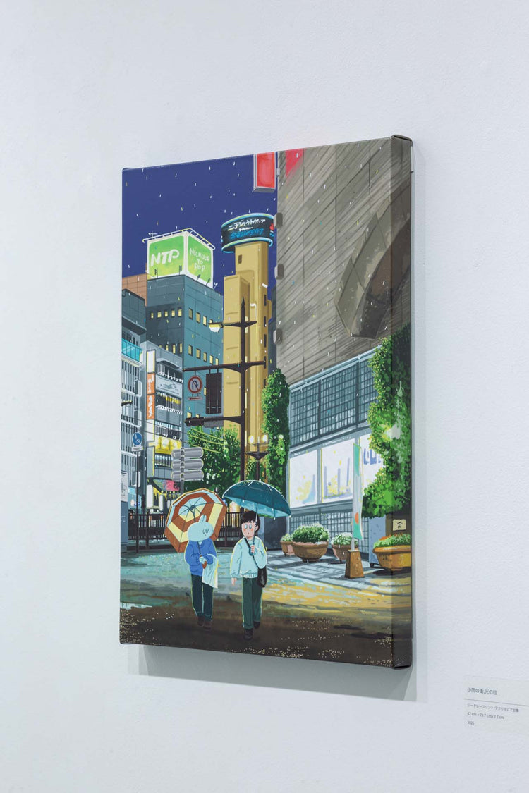 小雨の街,光の粒