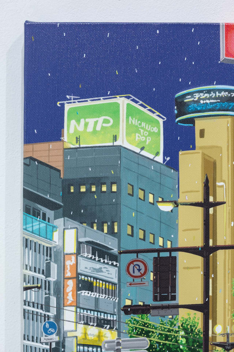 小雨の街,光の粒