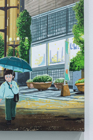 小雨の街,光の粒