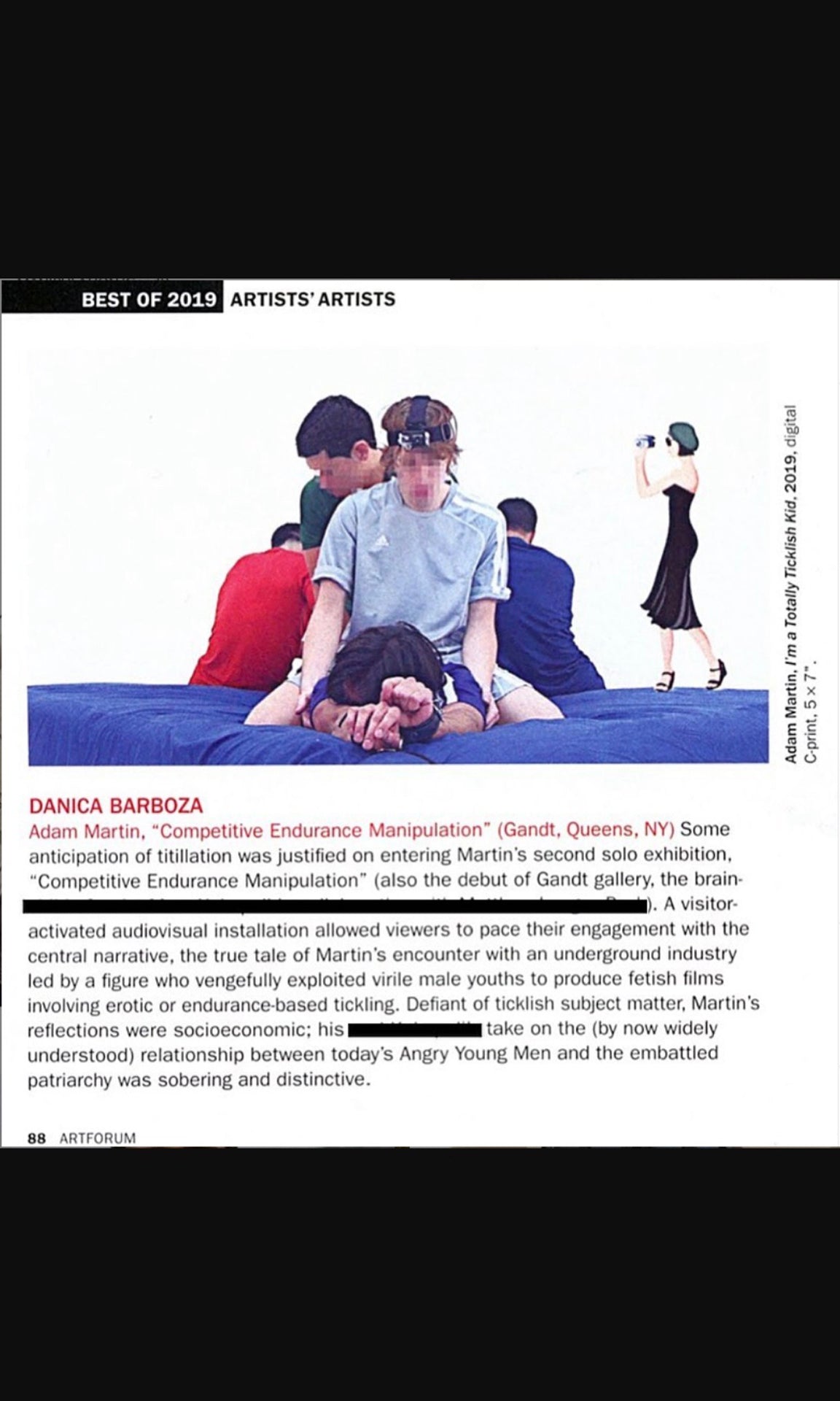 アダム・マーティン《Competitive Endurance Manipulation (Revisited)》