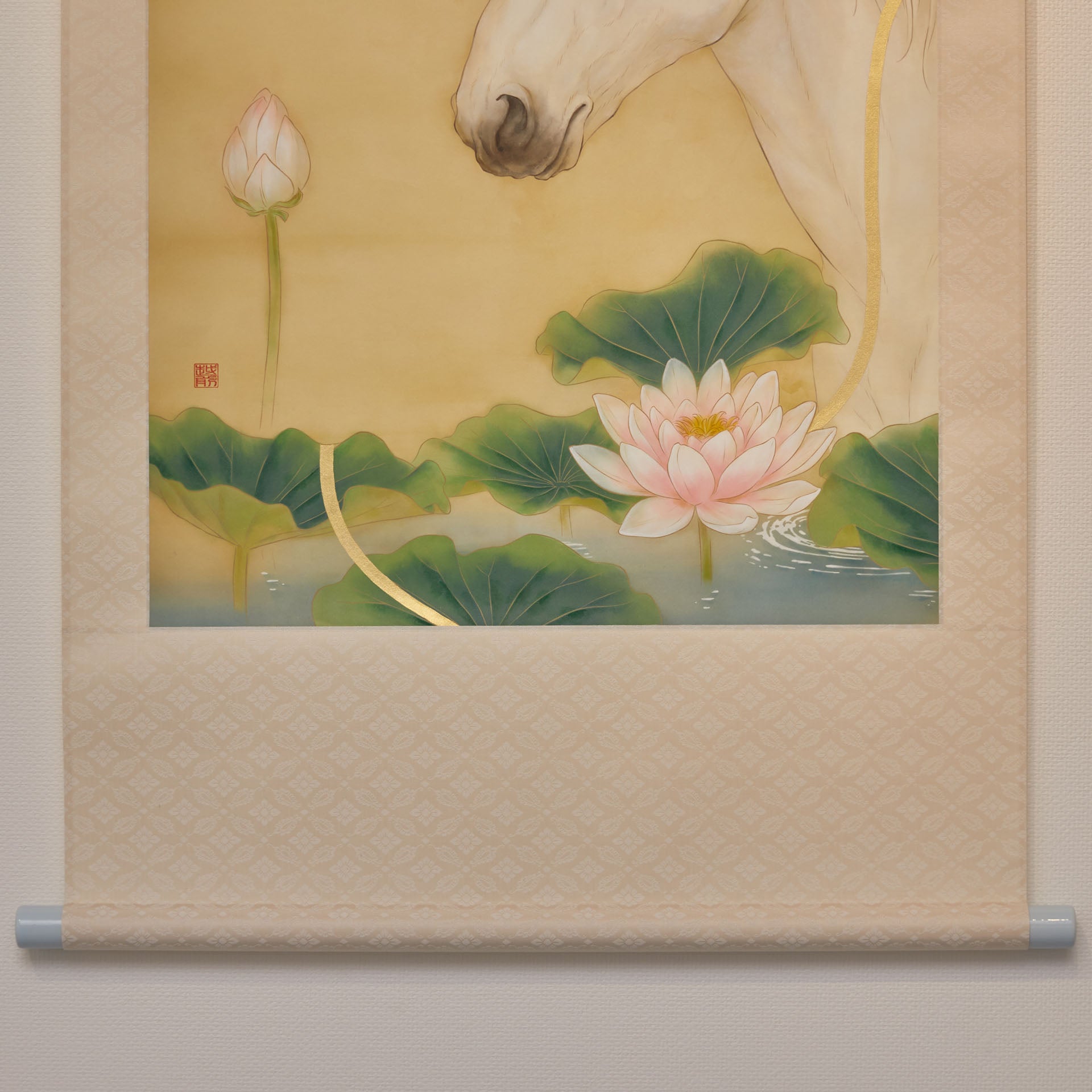 蓮池沐夢馬図 - 越前菜都子